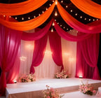 Orange and Hot Pink 2 Roll Fabric