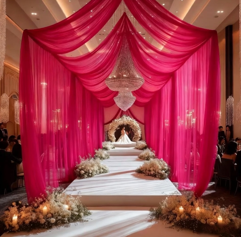 Orange and Hot Pink 2 Roll Fabric