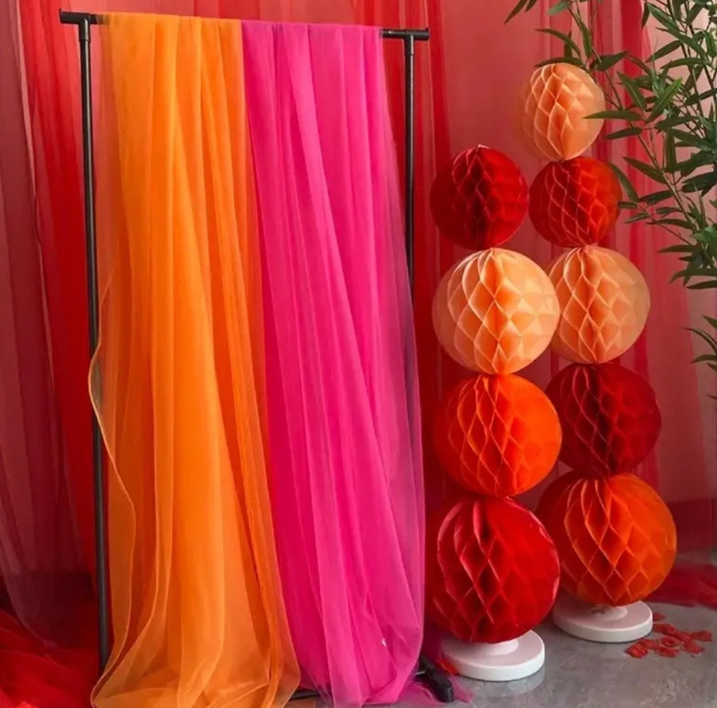 Orange and Hot Pink 2 Roll Fabric